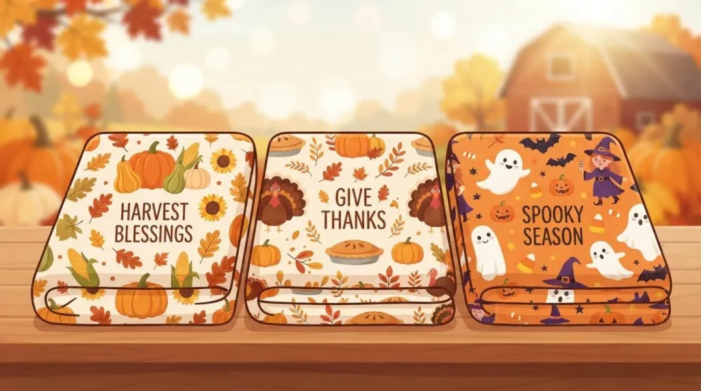 Thanksgiving pumpkin fall and Halloween coloring pages together
