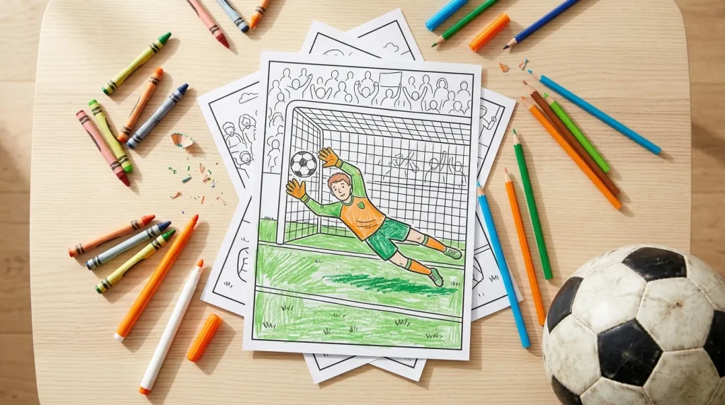 American football quarterback coloring page for kids