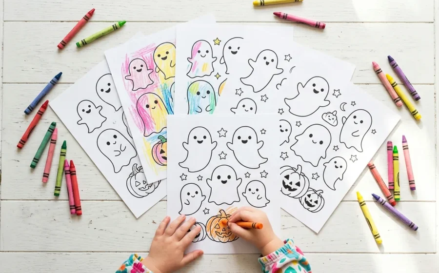 30 Cute Ghost Coloring Pages (Free Printable PDF)