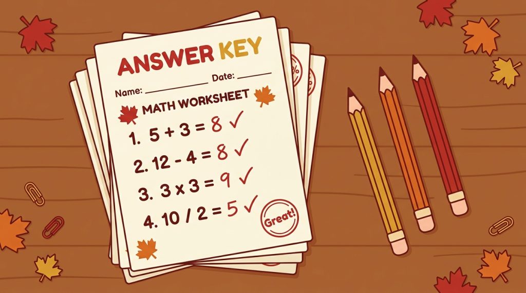 Free printable Canadian Thanksgiving reading comprehension pack with the answer key on top