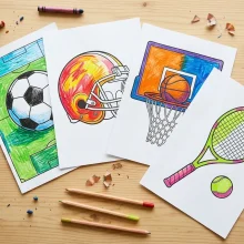 Sports Coloring Pages for Kids: 24 Free Printables (Soccer, Football, Basketball, Tennis)