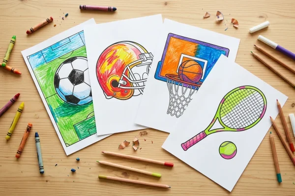 Sports Coloring Pages for Kids: 24 Free Printables (Soccer, Football, Basketball, Tennis)
